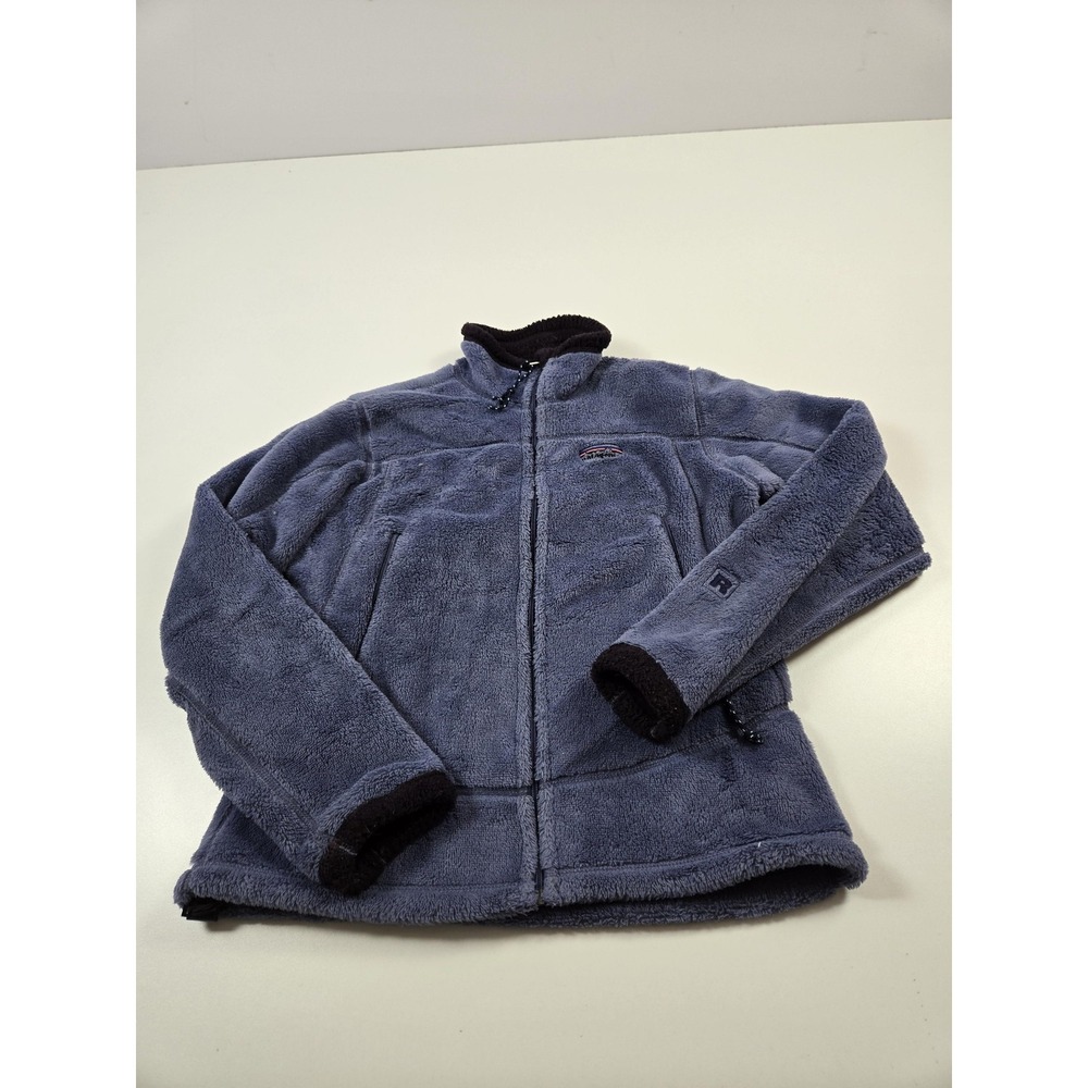 Vintage Patagonia Fleece Jacket Women's S R1 Purple Full Zip Pile Made USA 90s